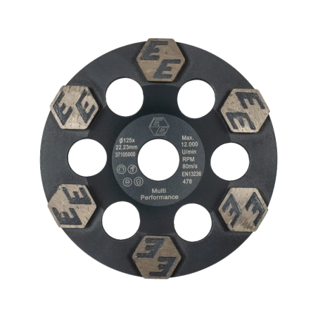 Diamond grinding cup wheel 5" hex segment